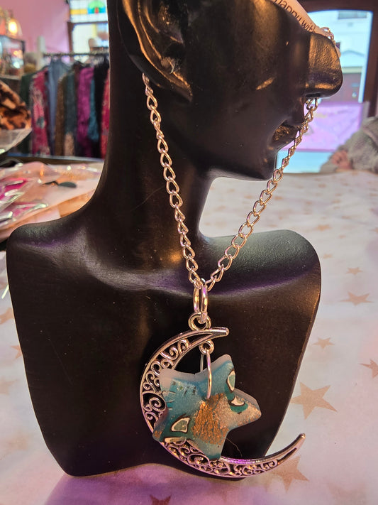 Wild reef star & moon necklace