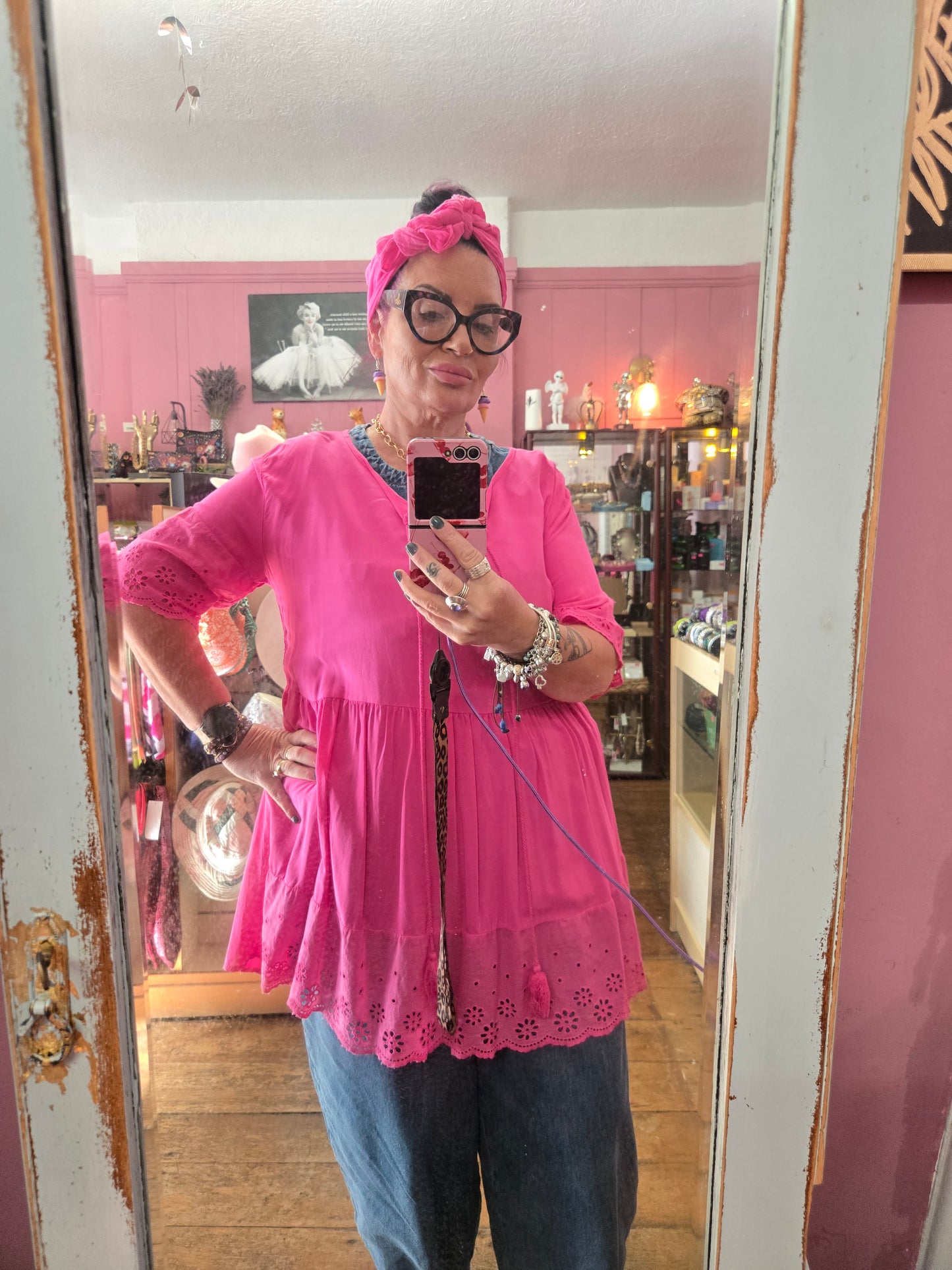 Pink gypsy top