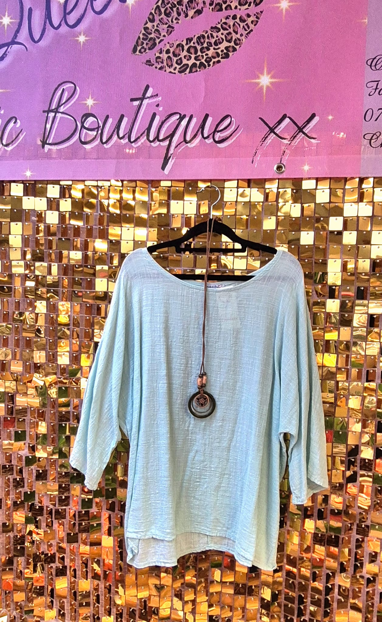 New cotton top with neclace