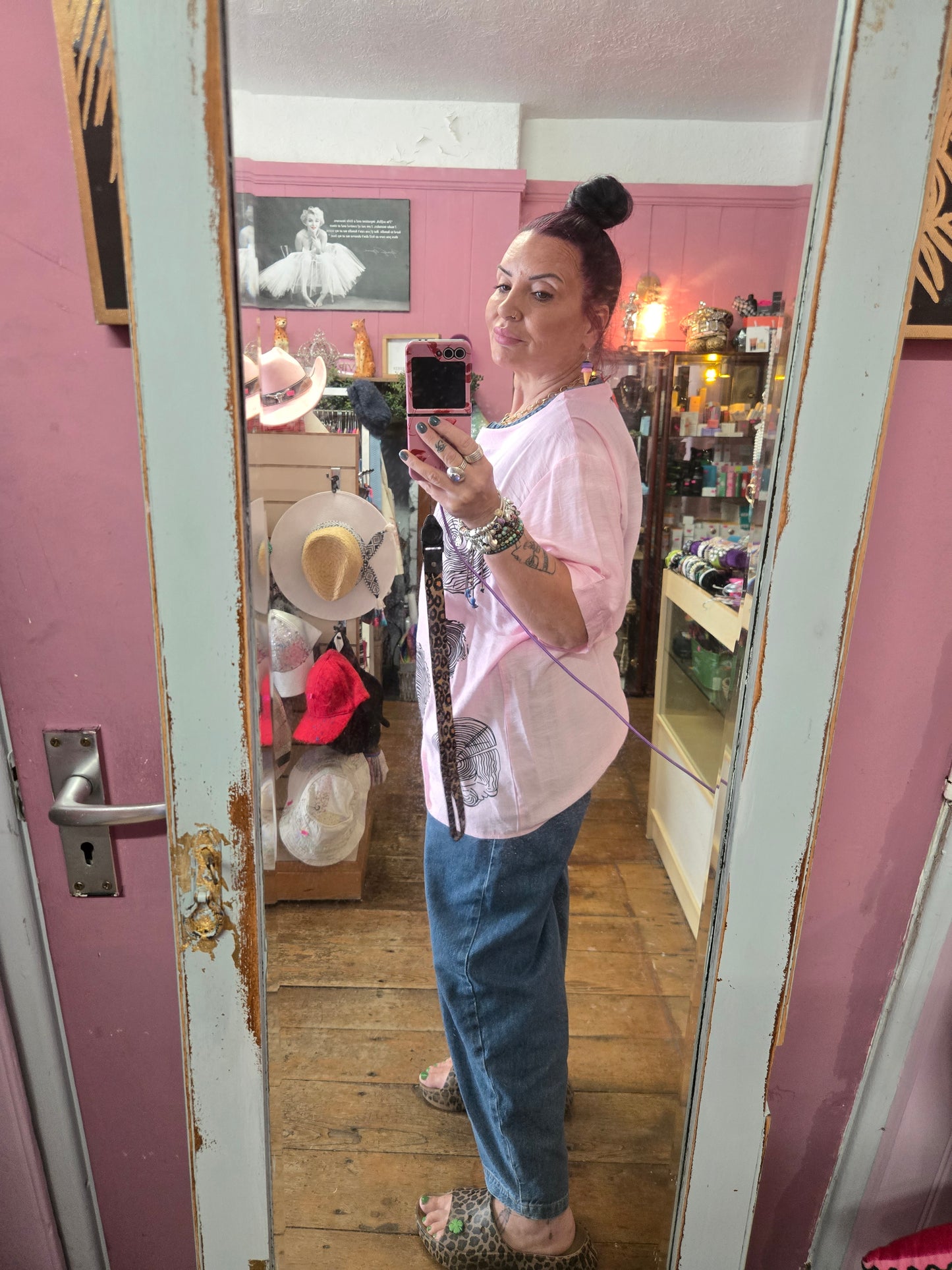Baby pink print top