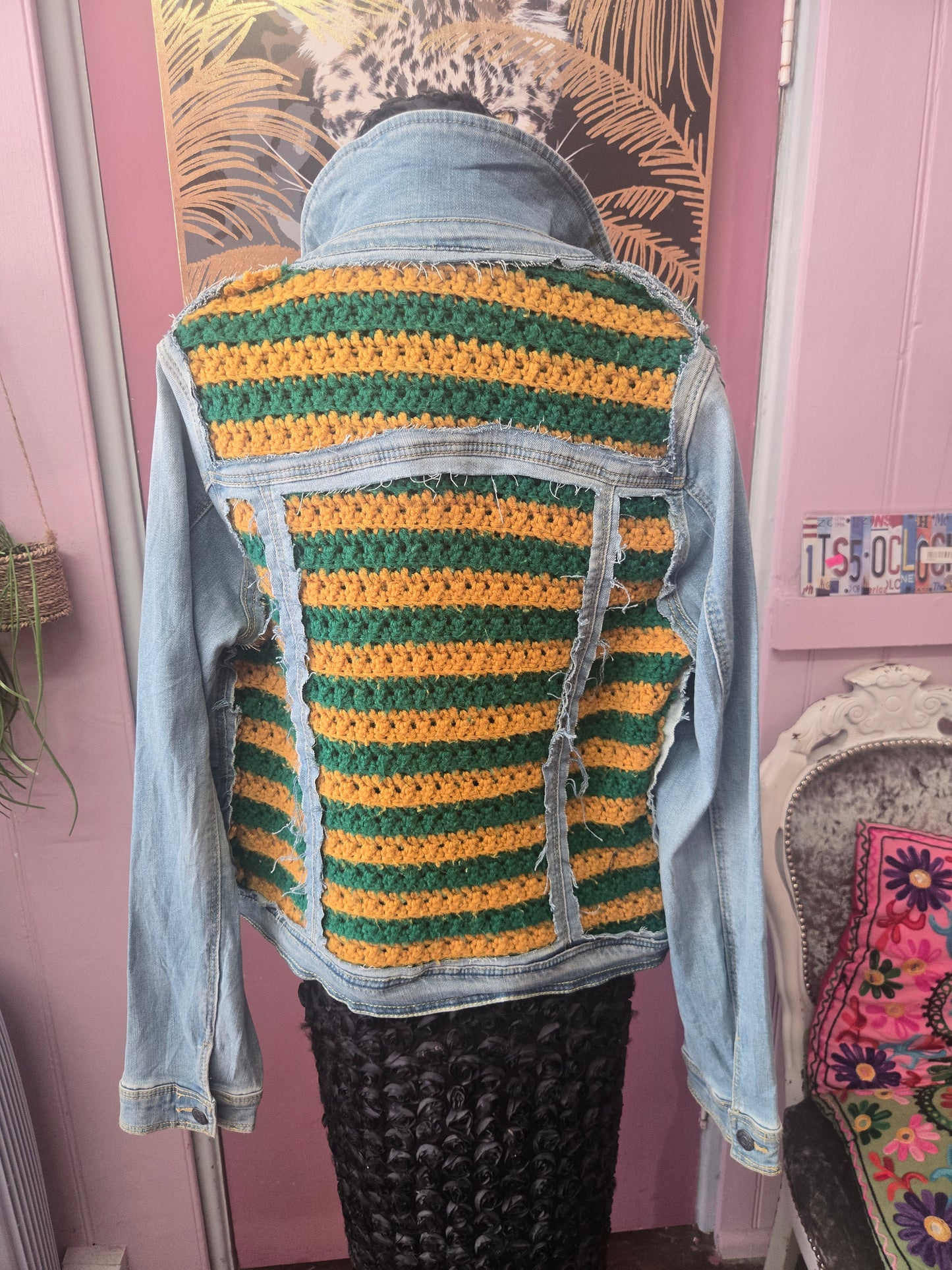 Unique knit / denim jacket