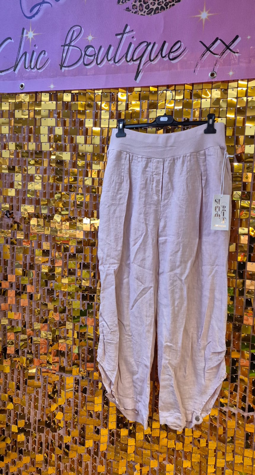 New superbelle linen trousers