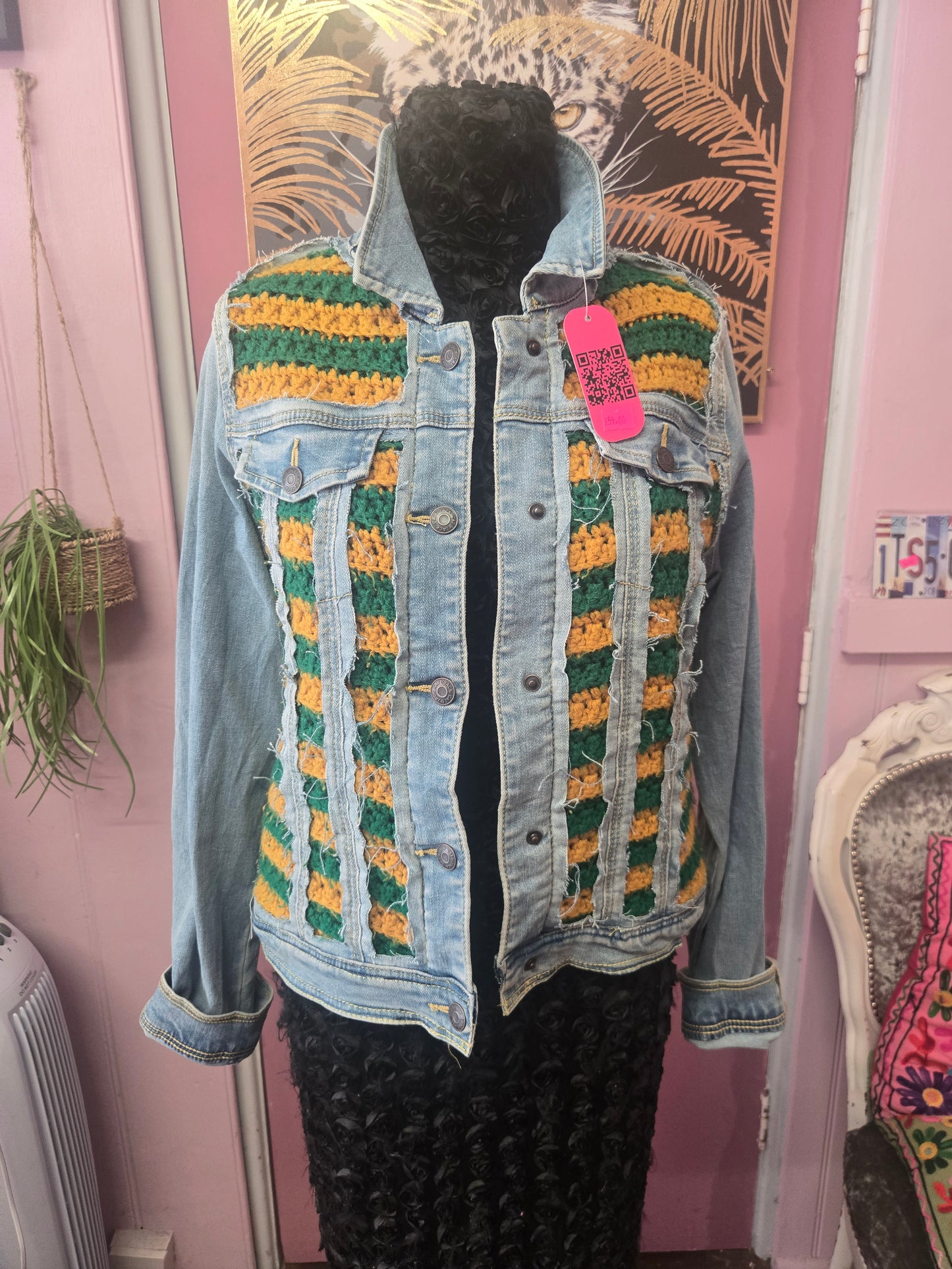 Unique knit / denim jacket