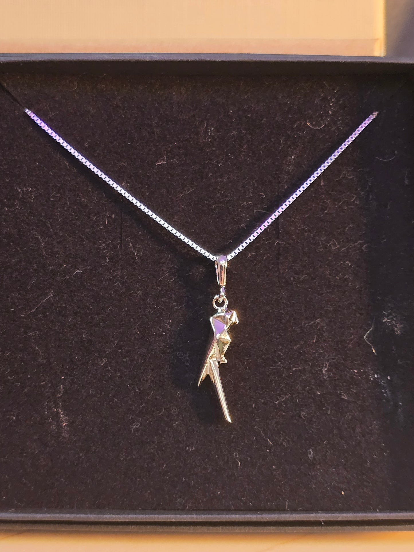 Sterling silver parrot on chain