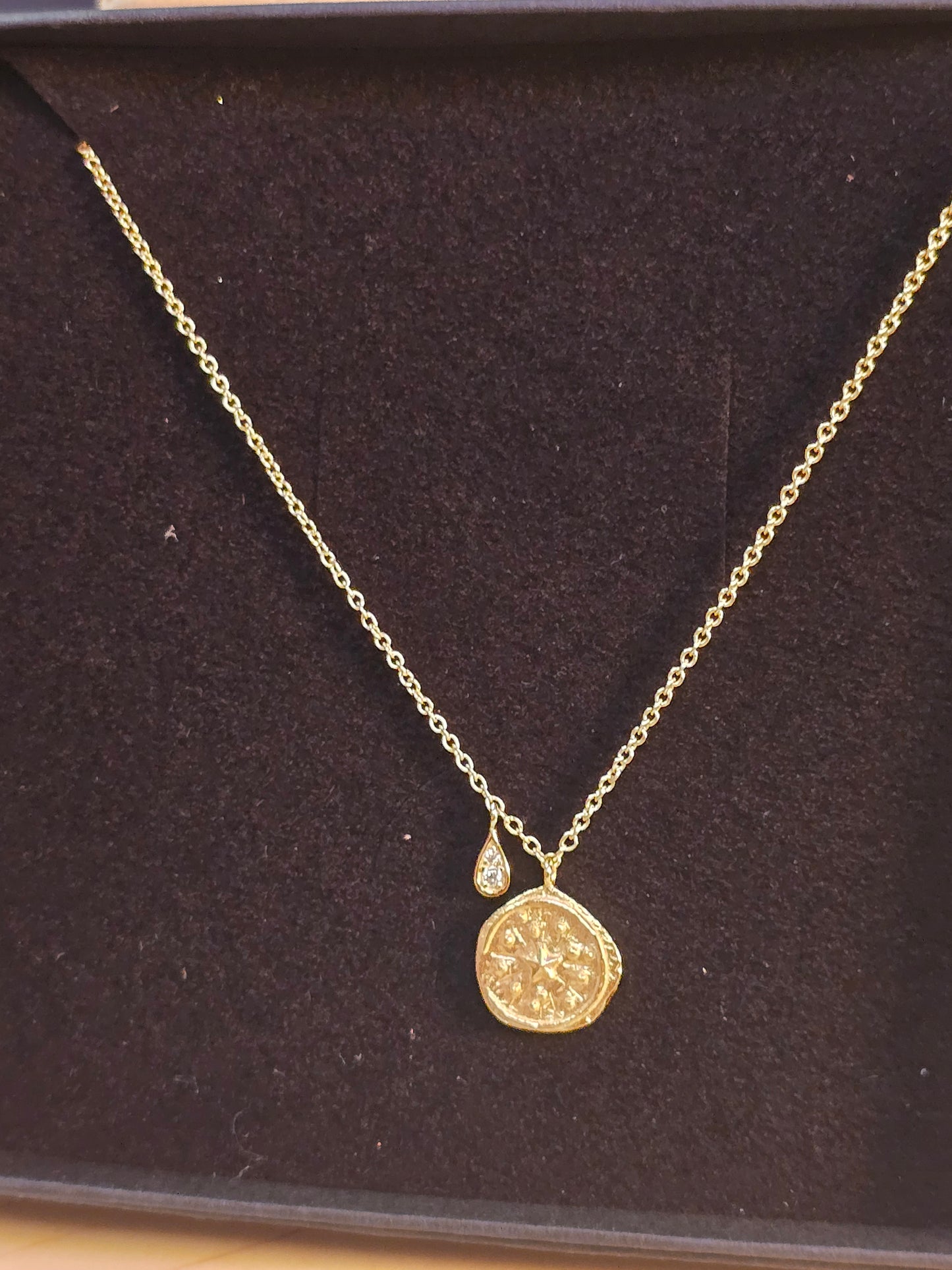 18ct gold plated coin necklace