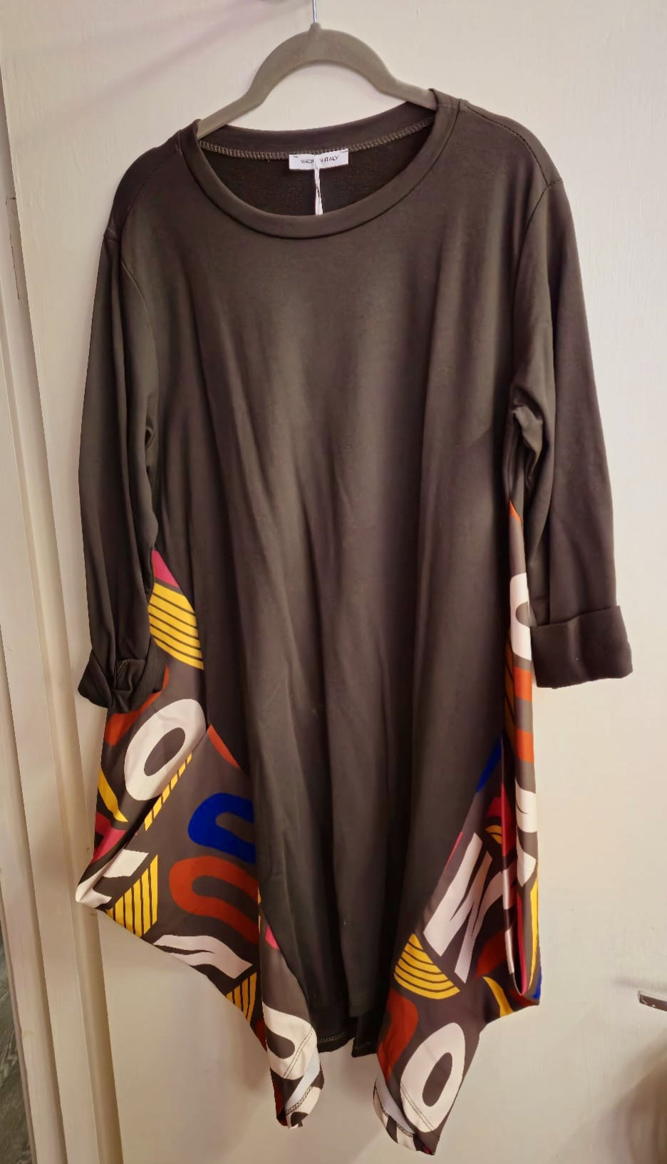 Sweatshirt tunic abstract onesize