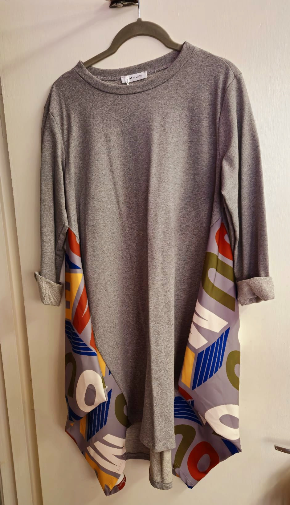 Sweatshirt tunic abstract onesize