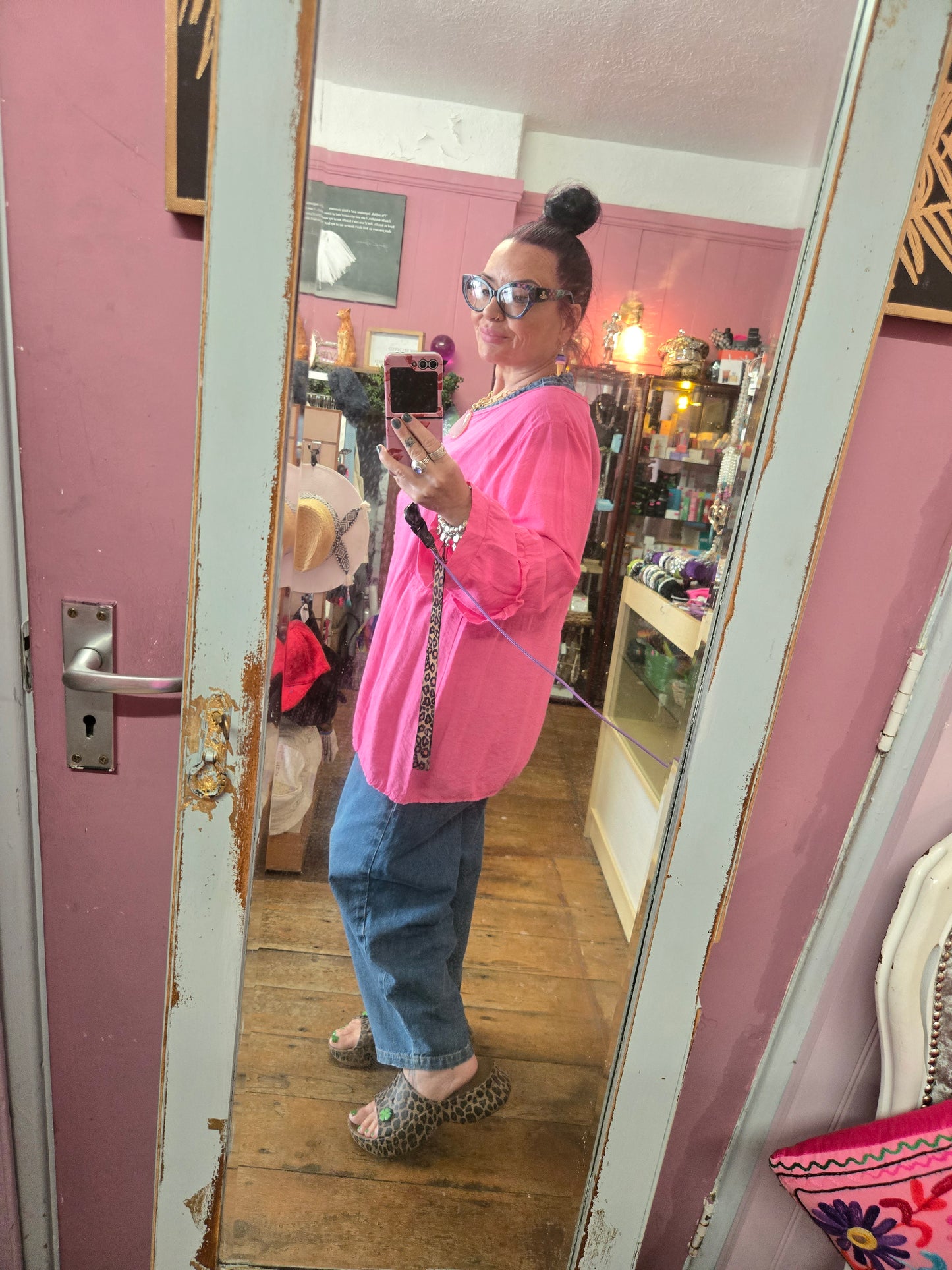 Pink Long-sleeved top