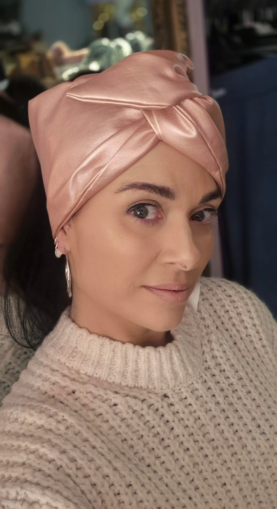 Soft pink faux bebop