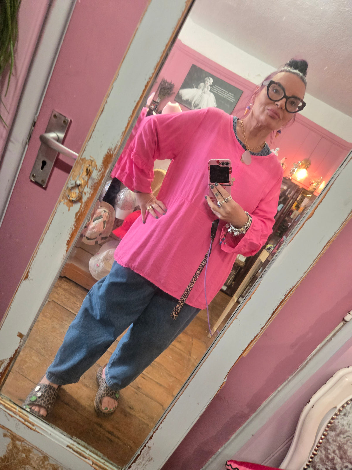 Pink Long-sleeved top