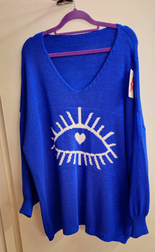 Eye onesize jumper royal