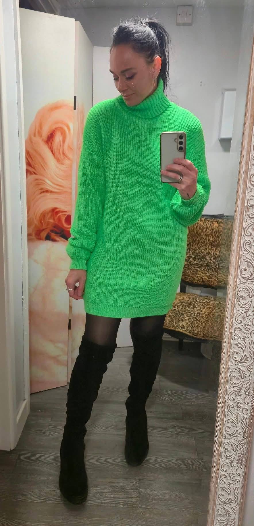 New Neon Jumper Dress