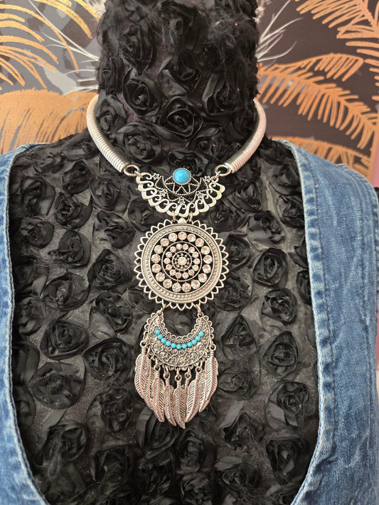 Blue/silver necklace