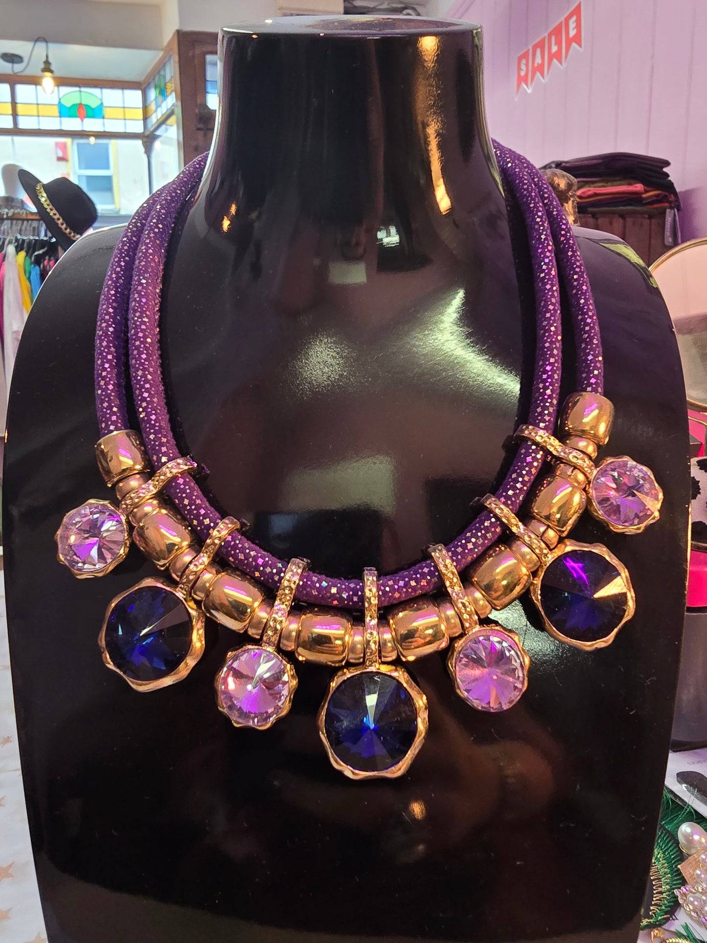 Purple & blue necklace