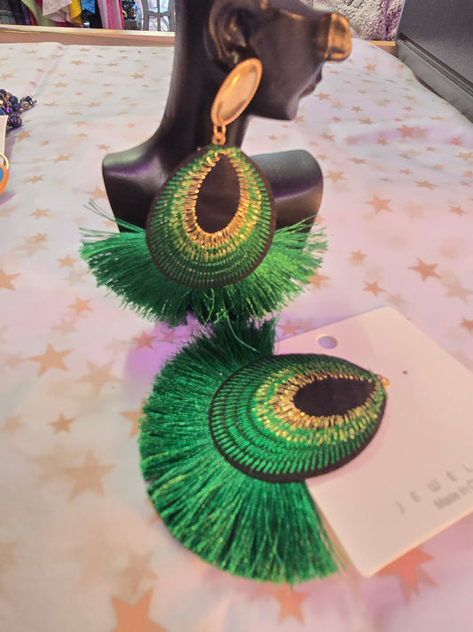 Peacock earrings