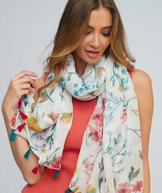 Multi flower scarf . Pia rossini.